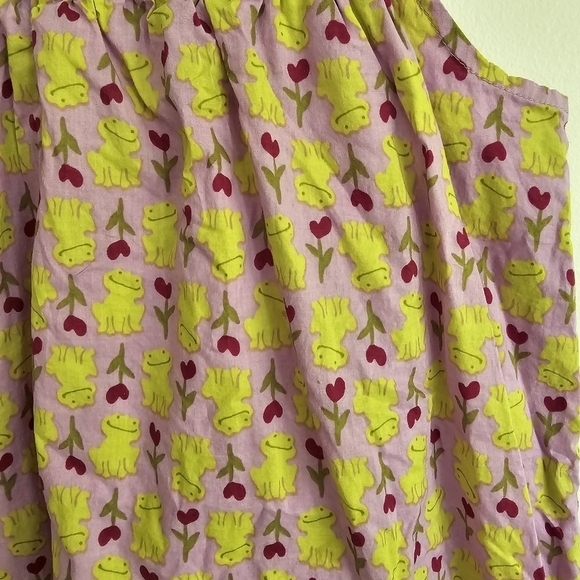 Pink Chicken Smiling Frog Adjustable Sundress - Picture 4 of 8